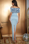 satin-ruched-panel-off-shoulder-fitted-silk-dress