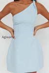lingering-love-one-shoulder-twist-mini-dress-blue