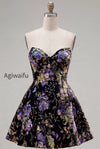 sparkly-pink-floral-beaded-a-line-short-strapless-homecoming-dress