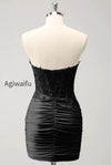 lilac-strapless-corset-pleated-tight-homecoming-dress-with-appliques