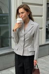 charcoal-gray-tailored-waist-blazer