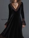 retro-gold-velvet-lace-splicing-maxi-dress