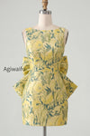 floral-pink-green-tight-boat-neck-short-homecoming-dress-with-bow