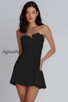 ivory-strapless-satin-ruched-short-a-line-graduation-dress