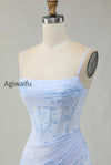light-blue-floral-tight-ruched-short-corset-homecoming-dress