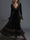 retro-gold-velvet-lace-splicing-maxi-dress