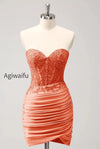 lilac-strapless-corset-pleated-tight-homecoming-dress-with-appliques