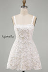 ivory-sparkly-sequin-floral-tight-short-a-line-homecoming-dress