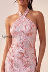 sparkly-pink-floral-halter-sequin-tight-short-homecoming-dress