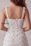 ivory-sparkly-sequin-floral-tight-short-a-line-homecoming-dress