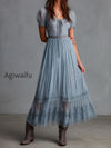 grace-dusty-blue-lace-trimmed-chiffon-midi-dress
