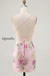 sparkly-pink-beaded-floral-short-tight-homecoming-dress-with-sequins