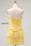 sparkly-pink-floral-tight-short-strapless-homecoming-dress-with-pearls