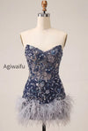 navy-floral-tight-sparkly-short-beaded-homecoming-dress-with-feathers
