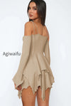 asym-tie-front-long-sleeve-mini-dress