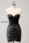 lilac-strapless-corset-pleated-tight-homecoming-dress-with-appliques