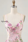 sparkly-pink-beaded-floral-short-tight-homecoming-dress-with-sequins