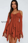 asym-tie-front-long-sleeve-mini-dress