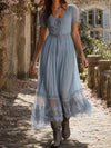 grace-dusty-blue-lace-trimmed-chiffon-midi-dress