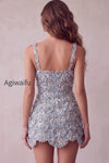 ivory-sparkly-sequin-floral-tight-short-a-line-homecoming-dress